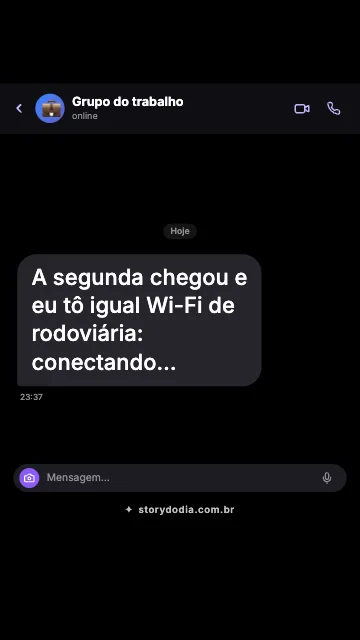 A segunda chegou e eu tô igual Wi-Fi de rodoviária: conectando…
