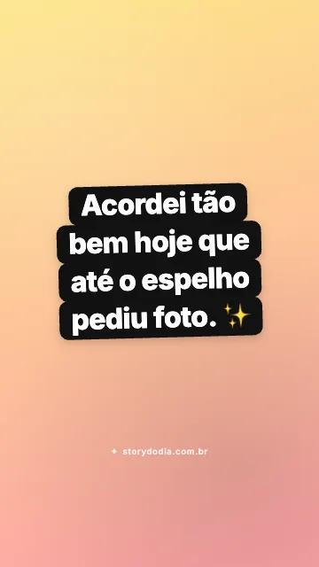 Acordei tão bem hoje que até o espelho pediu foto. ✨