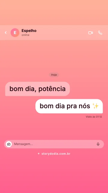Espelho: bom dia, potência
Eu: bom dia pra nós ✨
