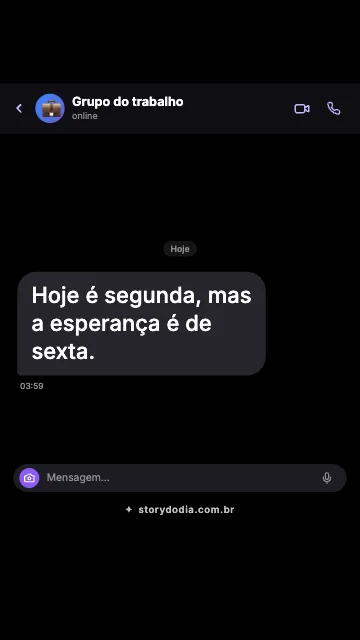 Hoje é segunda, mas a esperança é de sexta.