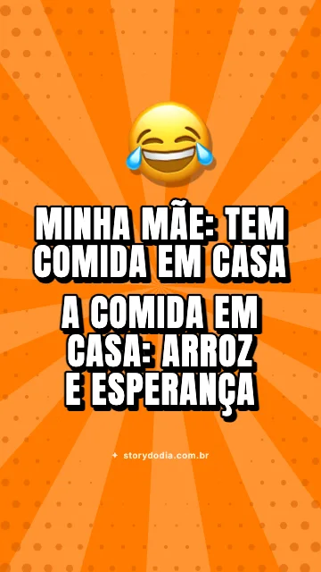 Minha mãe: tem comida em casa
A comida em casa: arroz e esperança