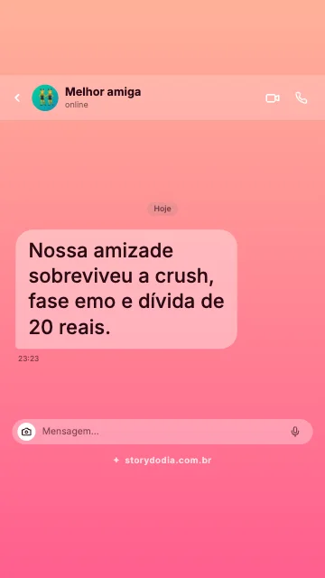 Nossa amizade sobreviveu a crush, fase emo e dívida de 20 reais.