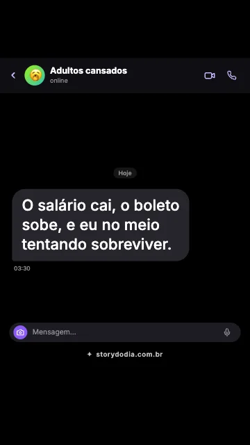 O salário cai, o boleto sobe, e eu no meio tentando sobreviver.