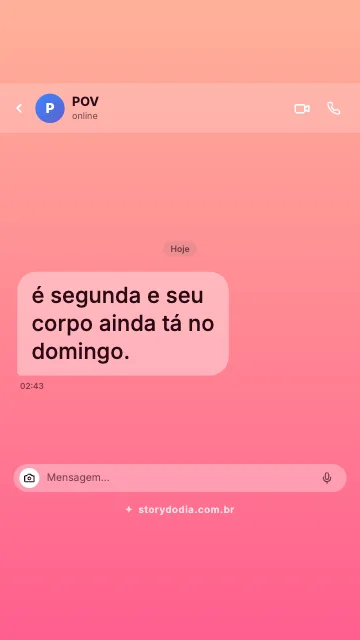 POV: é segunda e seu corpo ainda tá no domingo.