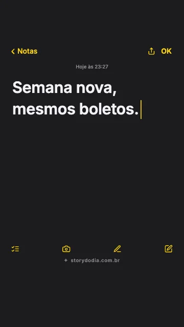 Semana nova, mesmos boletos.